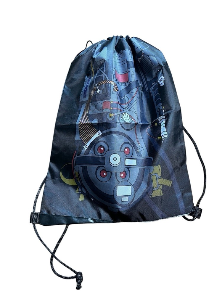 LOOTCRATE Ghostbusters Proton Pack Drawstring Bag Lightweight BLACK