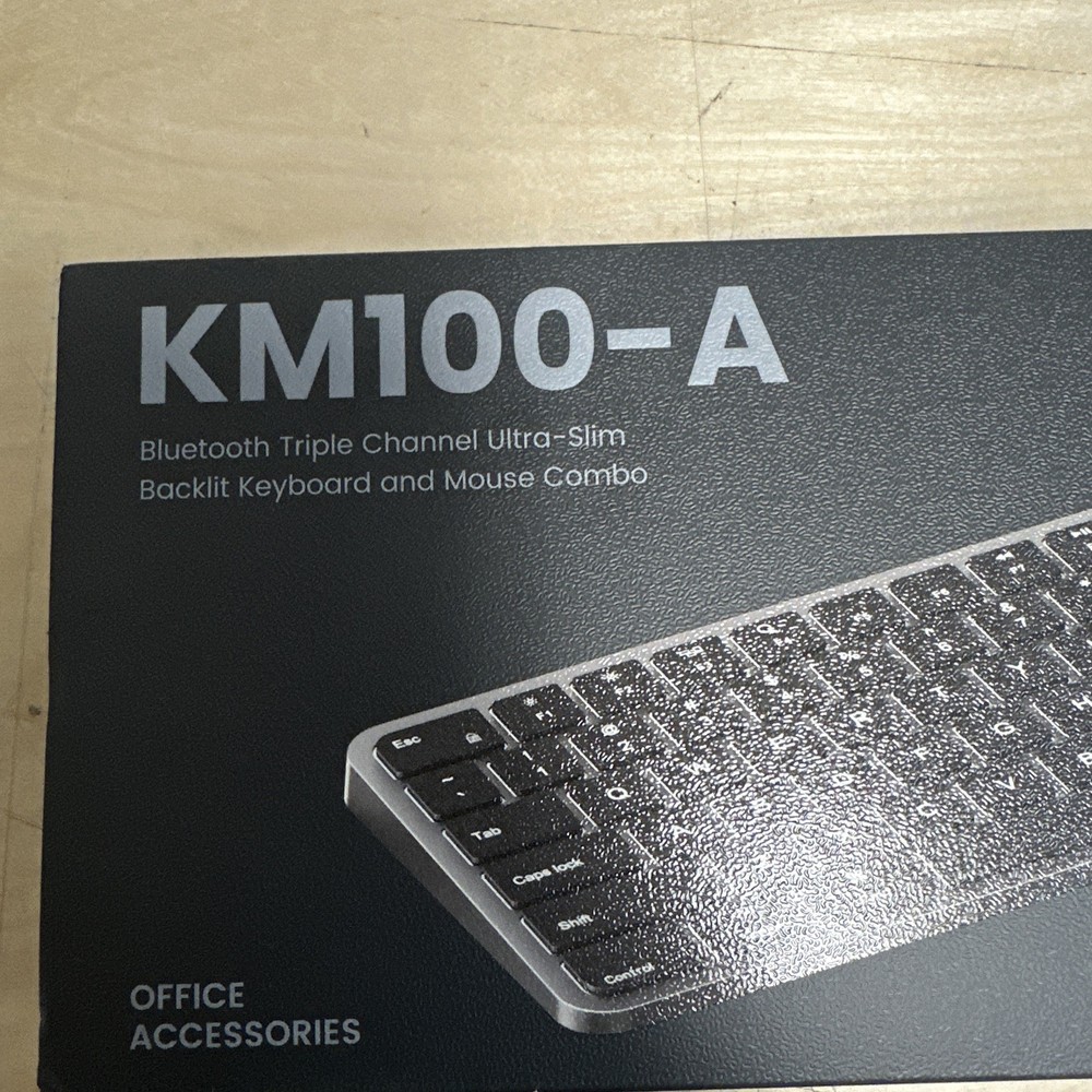 ProtoArc Backlit Bluetooth Keyboard & Mouse KM100-A for Mac Full Size Wireless