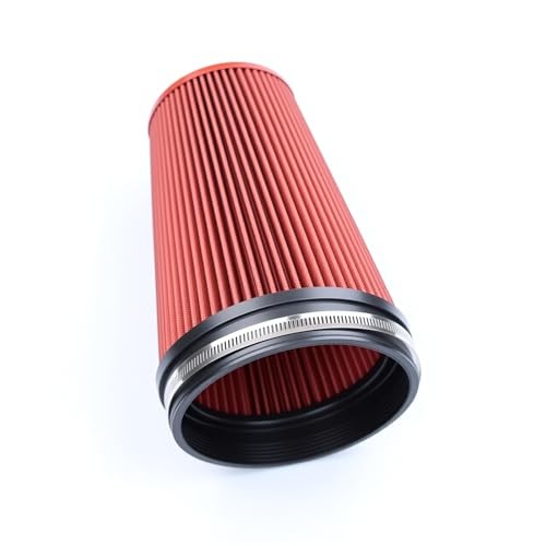 Fiber 6" Cold Air Intake Filter () 260MM RED