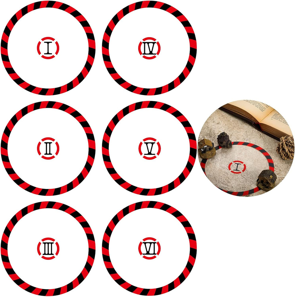 Libima 6 Pcs Objective Point Markers round PVC Objective Marker Gaming Accessory