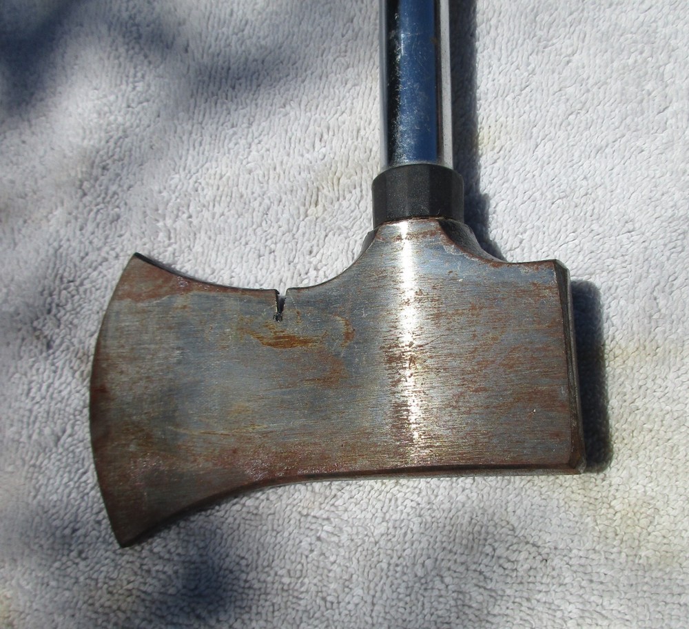 Vintage Coleman Camping Hatchet Chrome Handle with Black Grip Reference H4