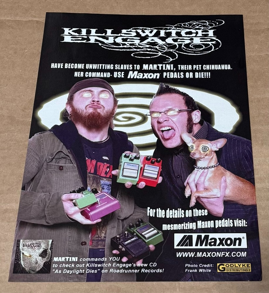 Maxon Pedals - KILLSWITCH ENGAGE  - 2007 Print Advertisement