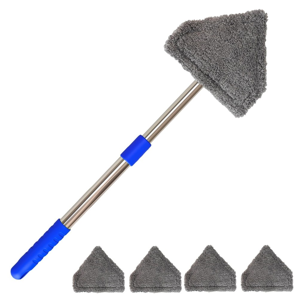 Windshield Squeegee Car Cleaning Tool, Equipped with 4 Reusable and Washable ...