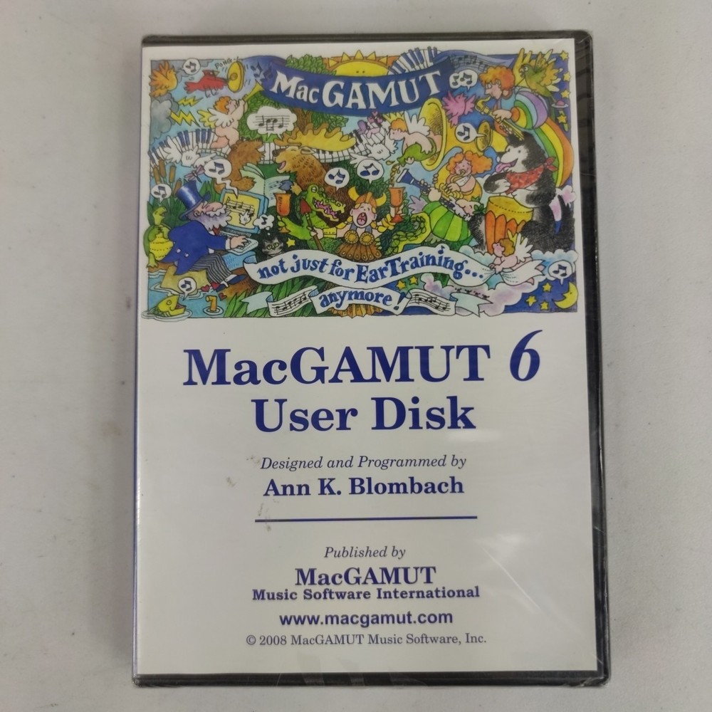 MacGAMUT 6 User Disk Not Just For Ear Training Anymore CD-ROM NEW Sealed