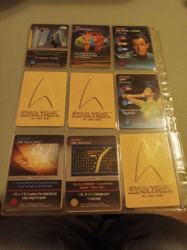 15 Star Trek 1996 game cards