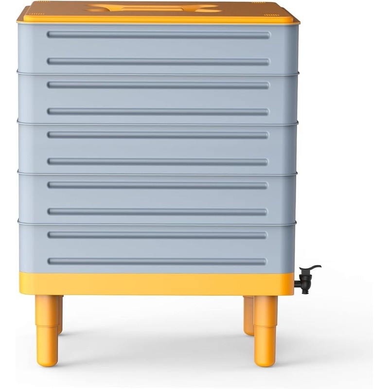 Large Worm Compost Bin 5 Layer Odorless Easy Use Efficient 100L Capacity