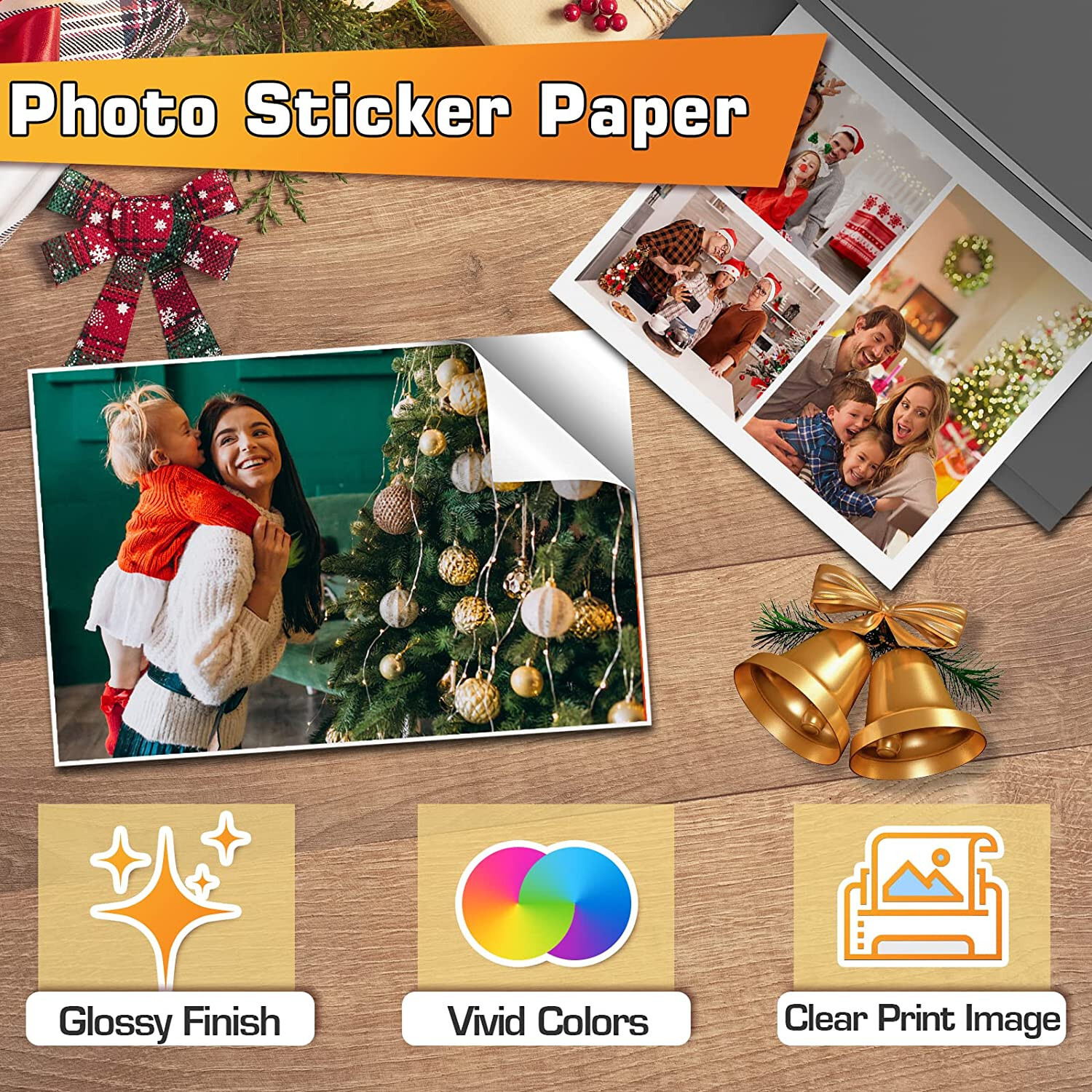 360 Sheets Koala Glossy Sticker Paper 8.5x11 Inkjet Printer Adhesive Photo Paper