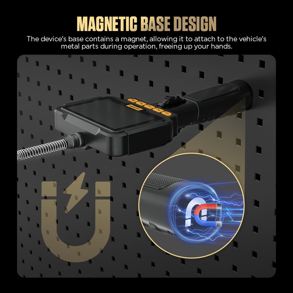 Borescope Inspection Camera 210° Articulating industrial endoscope 4.3" Screen