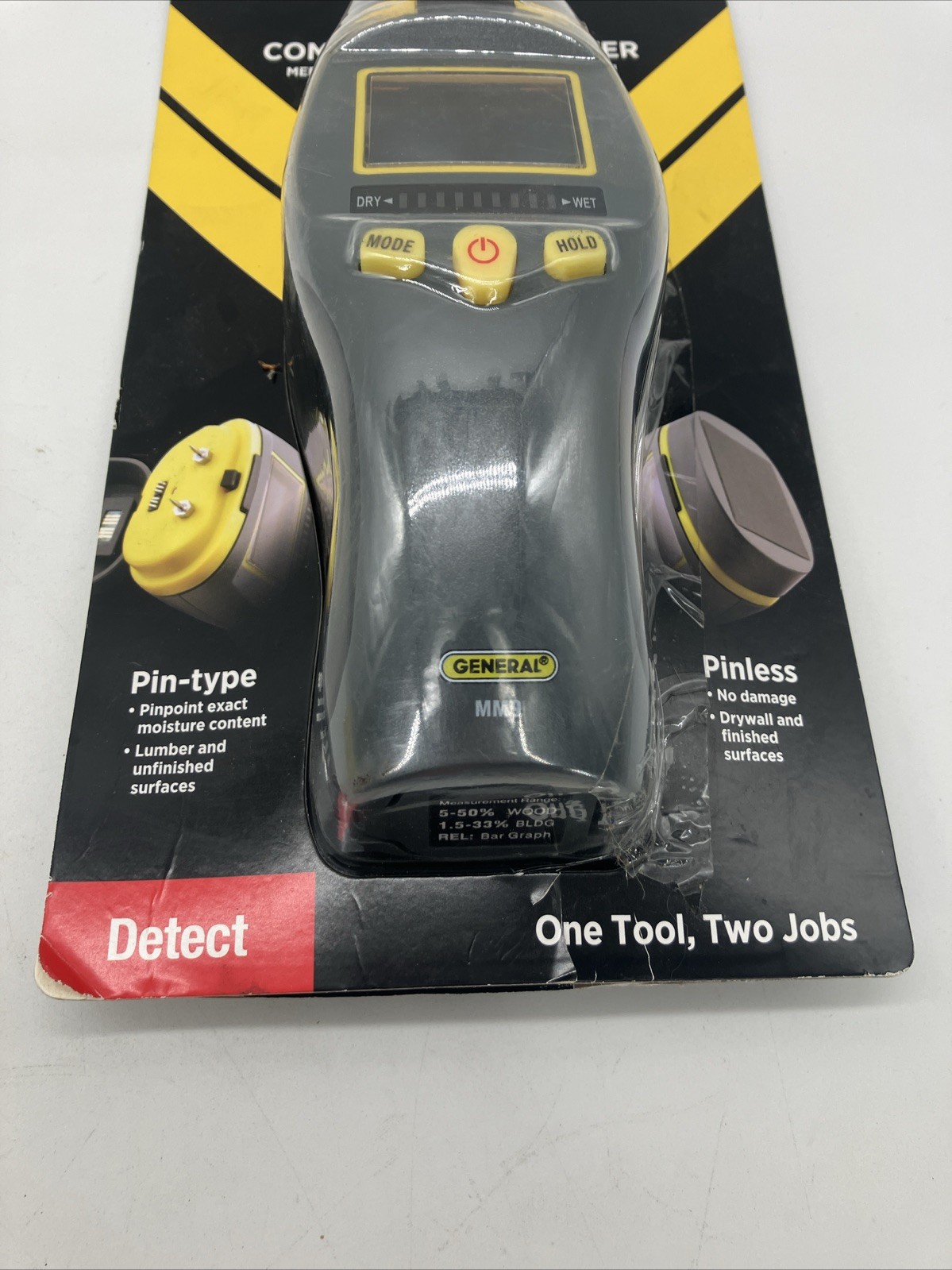 General Tools MM9 Pin and Pinless Moisture Meter for Water Damage Detection