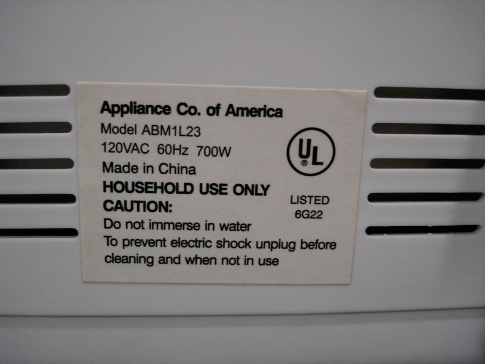 Welbilt Bread Machine Dual (2) - 1 lb.Loaf Express Setting - ABM1L23 Bread Maker