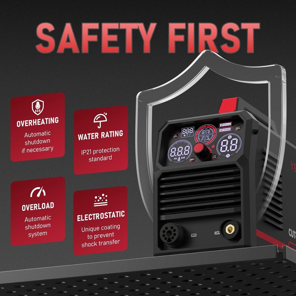 65A Dual Voltage Plasma Cutter for Cutting, Gouging, Grid & Marking