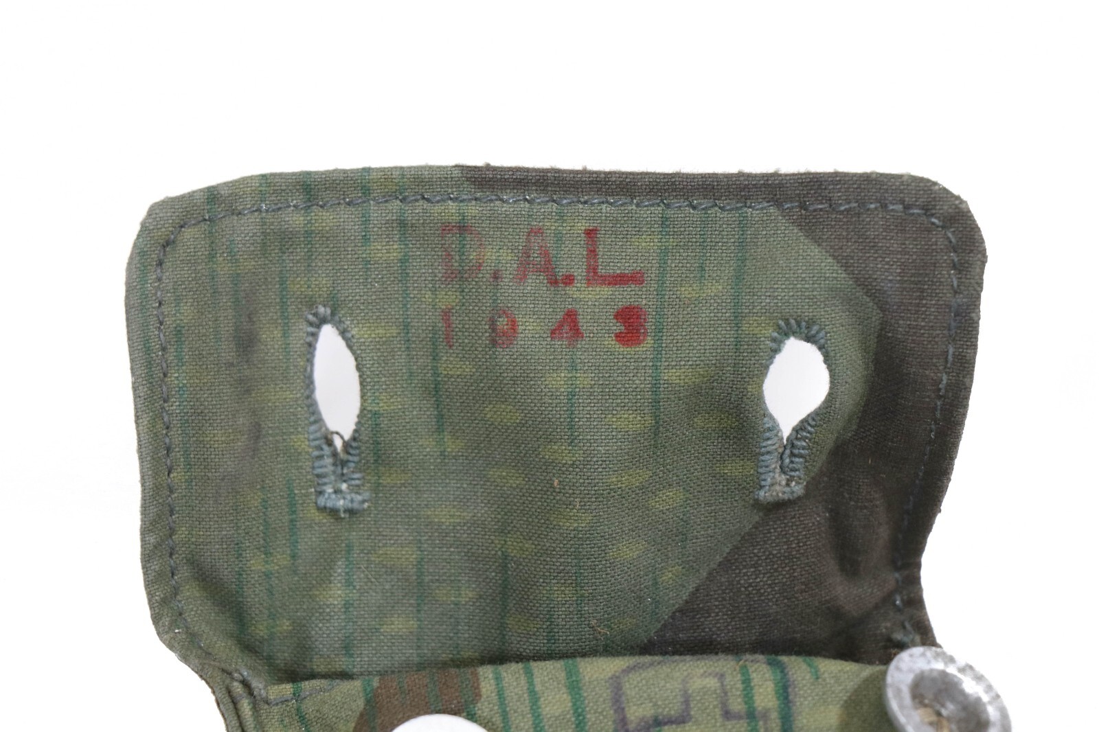 Authentic Swiss WWII Army Tent Pole Stake Set German Splinter Camo WW2 Zeltbahn