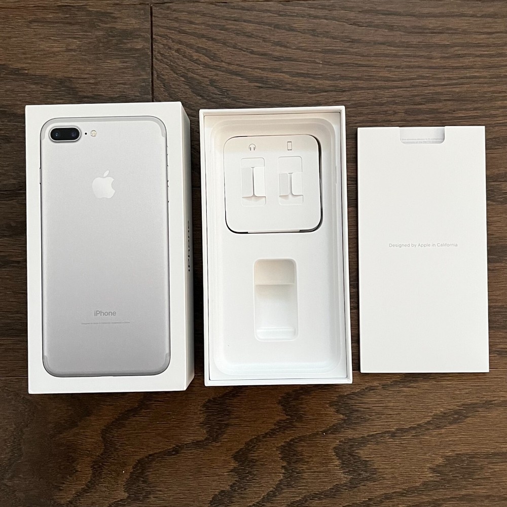 BOX ONLY Original Retail Package for iPhone 7 Plus Silver (No device, no cable)