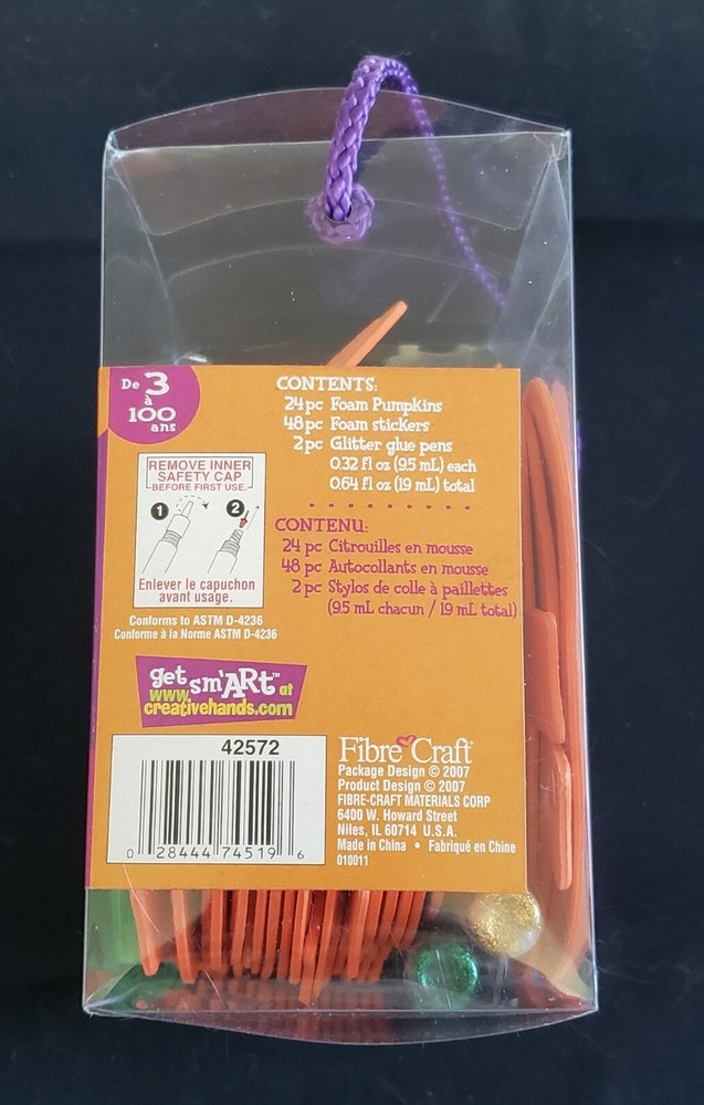 Fibre Craft Creative Hands smArt Pumpkin Decorating Kit, Makes 24, 2007
