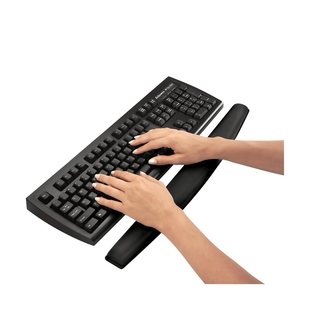 Fellowes Memory Foam Keyboard Wrist Rest - Black (9178201) Fast Ship