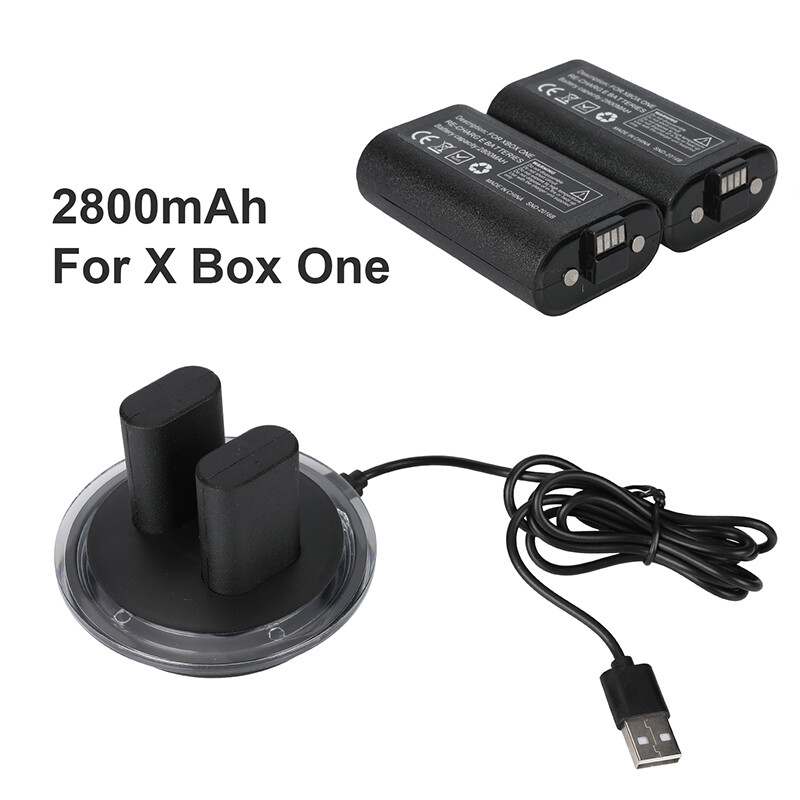 2 For XBOX ONE Controller Play Dual Charging Dock + 4x Rechargeable Battery Pack