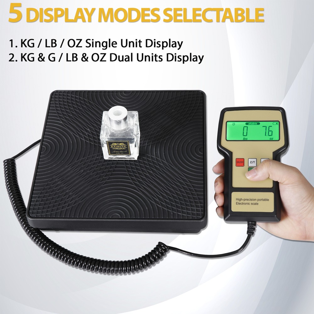 Compact Portable Refrigerant Charging Scale Non Slip Textured Rubber Platform