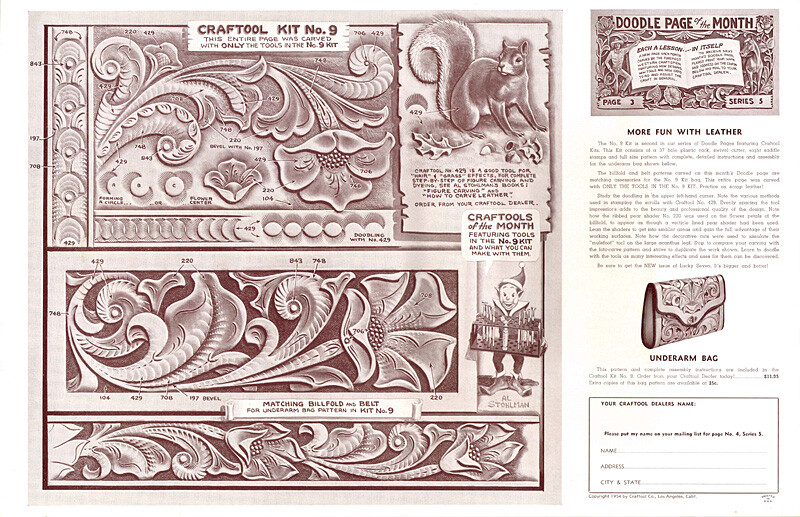Leather Craft Doodle Pattern  MORE FUN WITH LEATHER