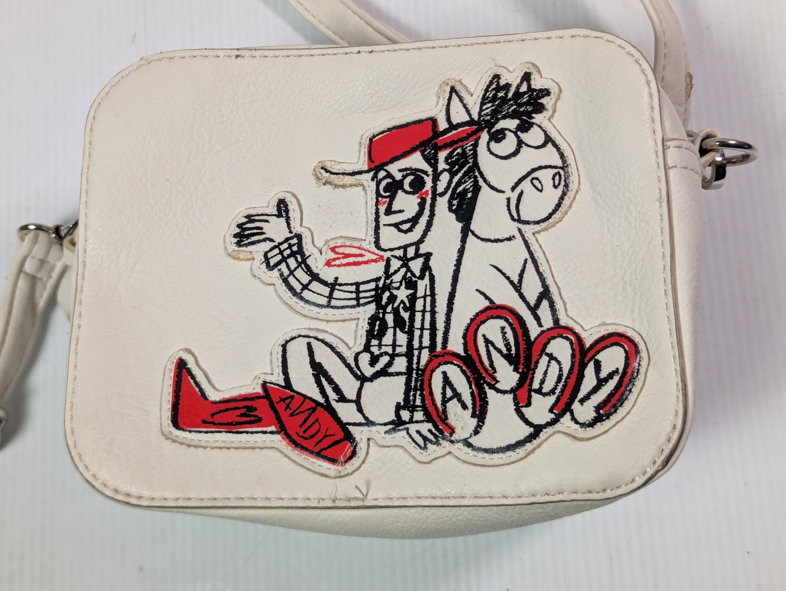 Disney Loungefly Toy Story Crossbody Purse White Woody Bullseye Sheriff
