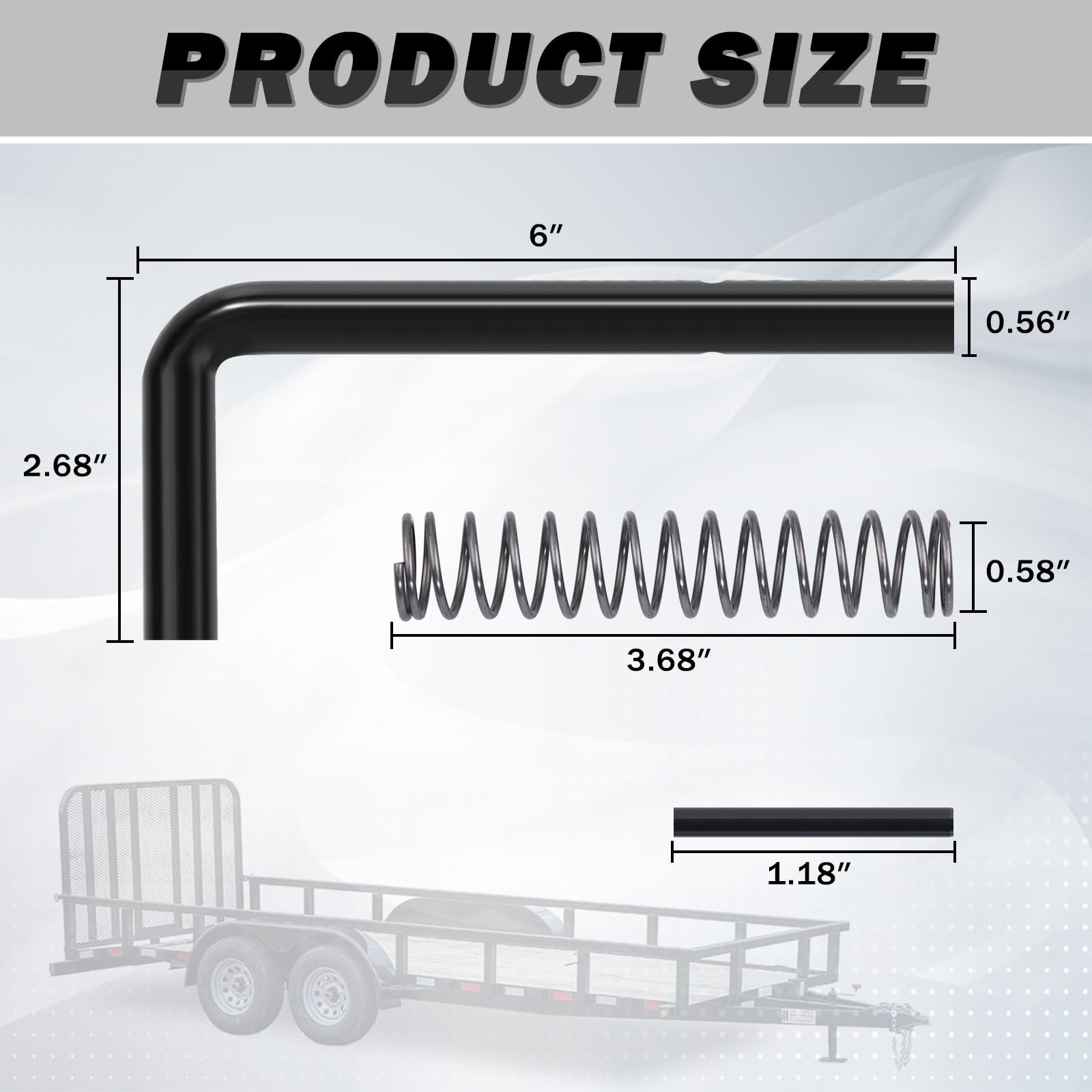 819T Trailer Gate Spring Latch Kit with Extra Pins 2 Pack Trailer Gate Pins