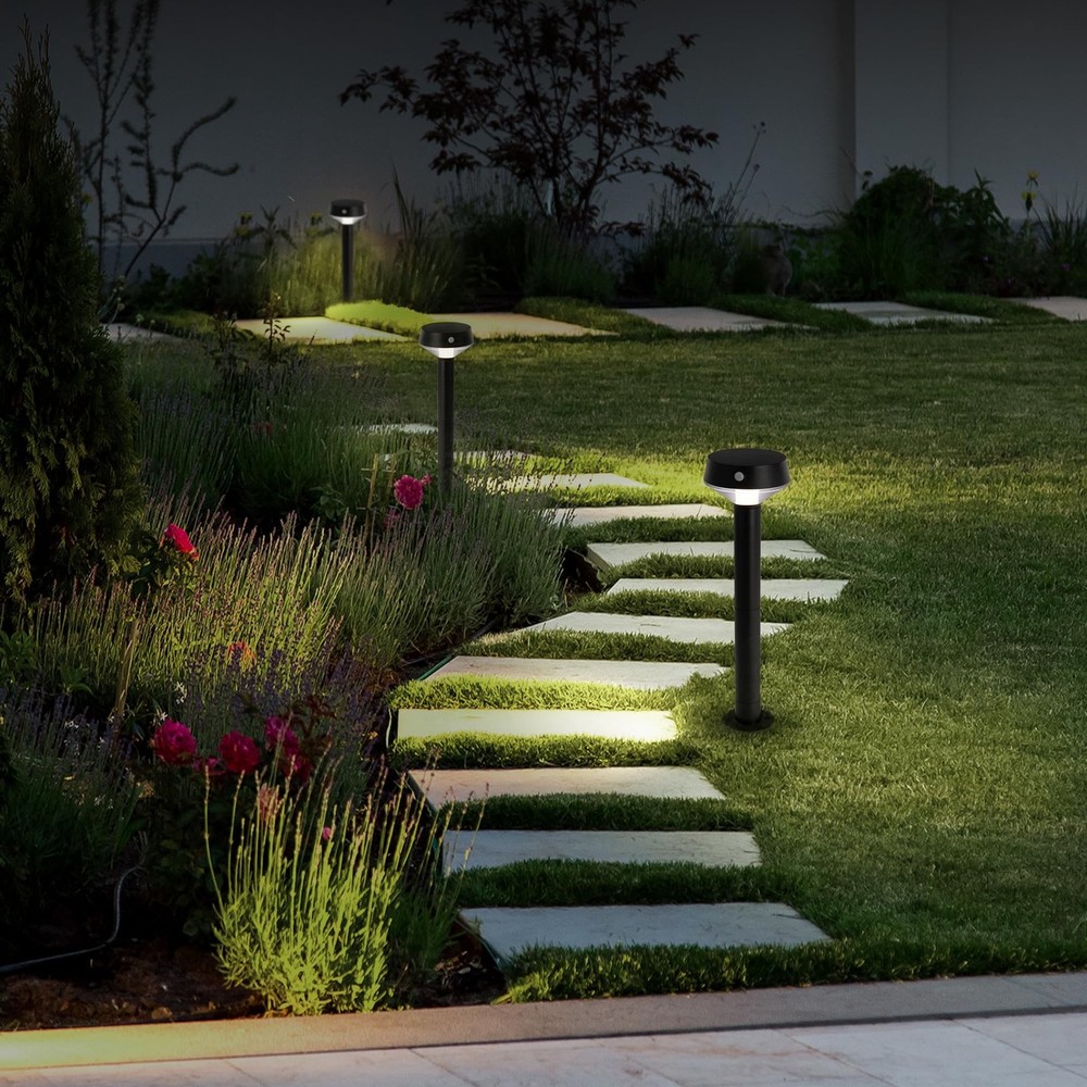 EcoPath Solar Collection LED Landscape Path Light or Fence Post Light with Li...