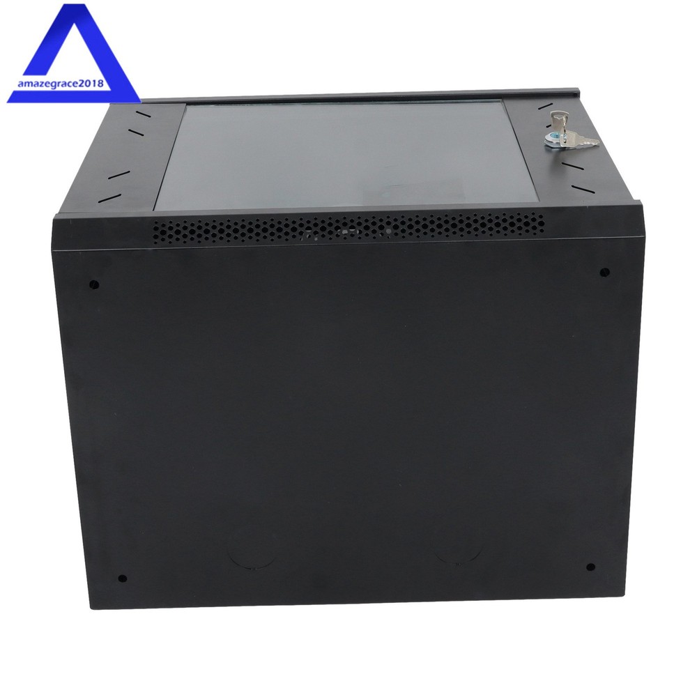 9U Wall Mount Server Cabinet Network Rack Vented Enclosure Lock Door 15.5'' Deep