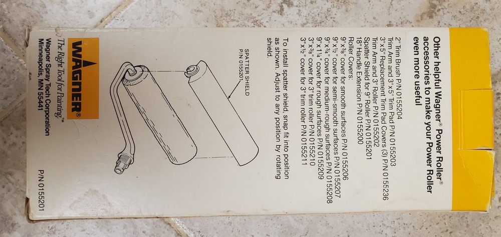 Wagner Spatter 9" Snap Arm Shield - OEM