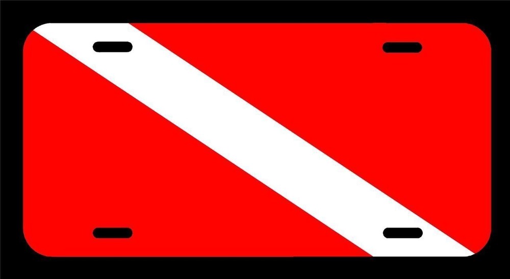 Diver Down Diving License Plate Tag