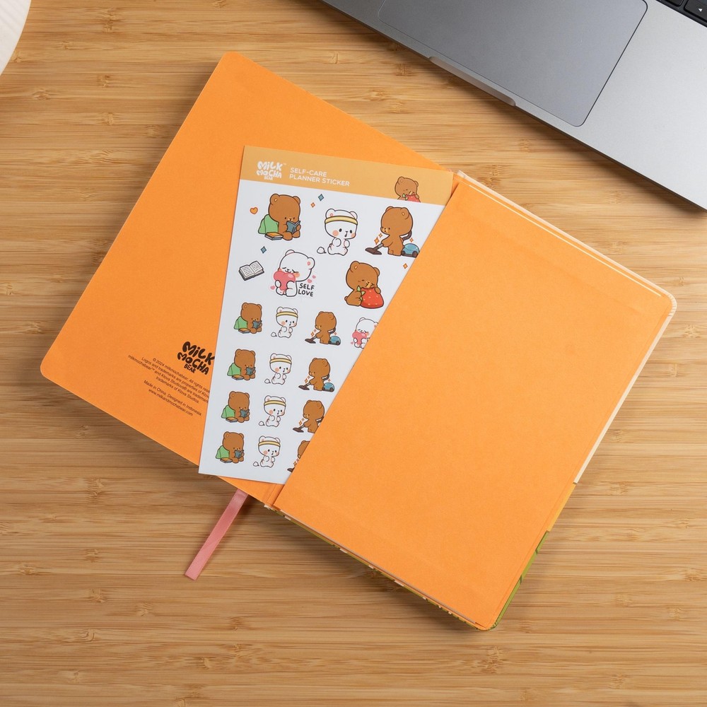 Milk Mocha Bear Bee Happy Dot Grid Notebook