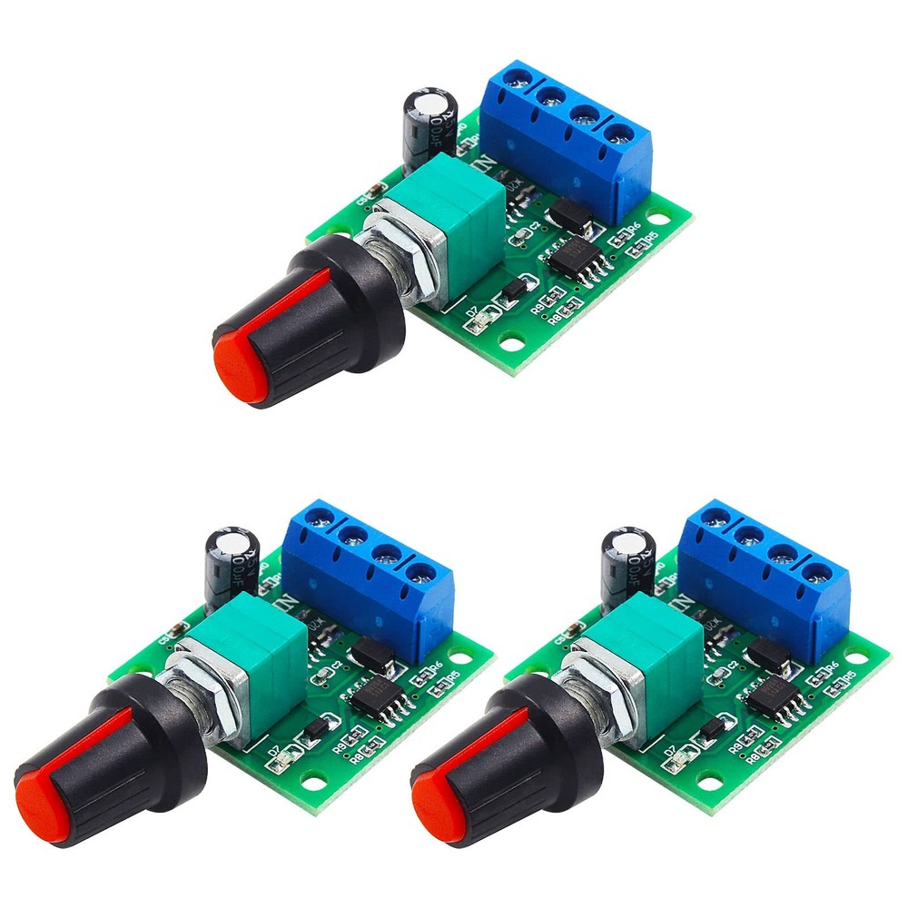 3 Pack PMW Motor Speed Controller Low Voltage DC 1.8V 3V 5V 6V 12V 2A Adjusta...
