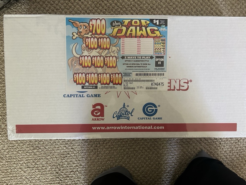 sealed pull tab ticket game The Top Dawg-2520 count
