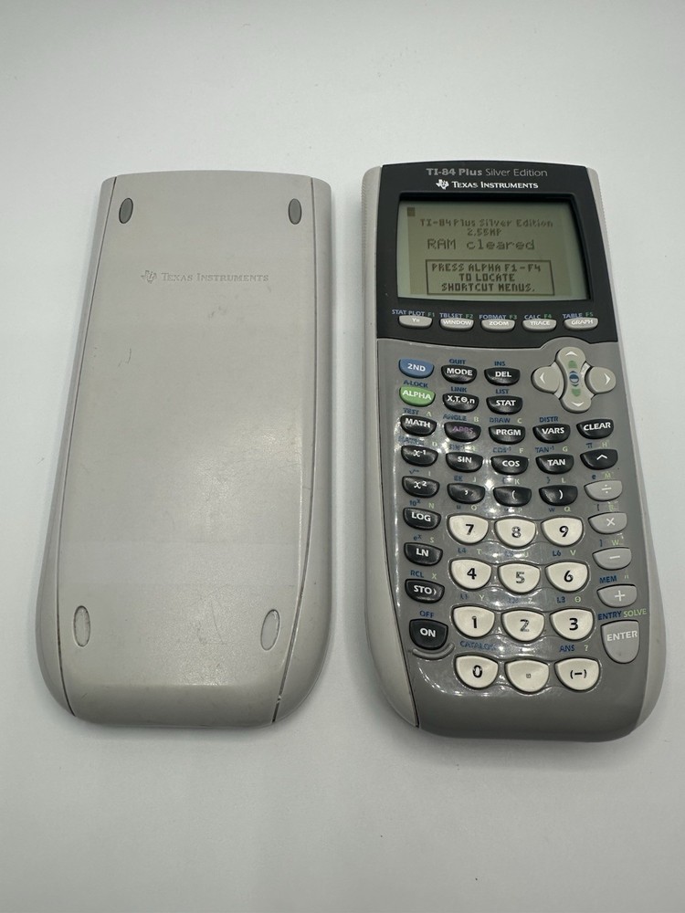 Texas Instruments TI-84 Plus Graphing Calculator Silver Edition Tested Works