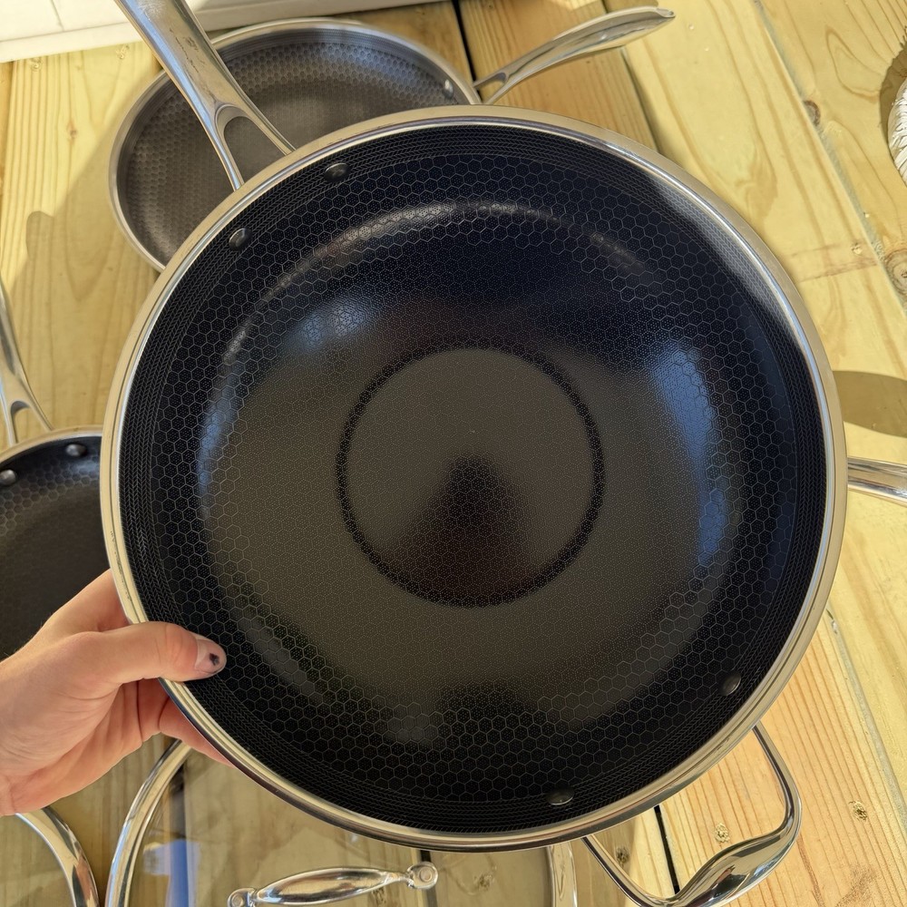 Hexclad Hybrid Cookware 6 Piece Set Preowned Great Condition