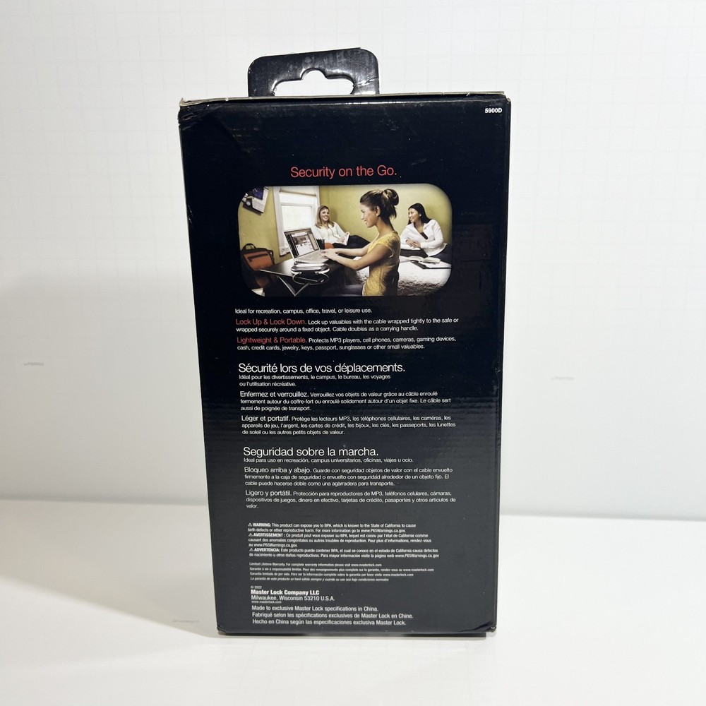 MASTER LOCK Safe Space Portable Safe - Set/Reset - NEW Lightweight