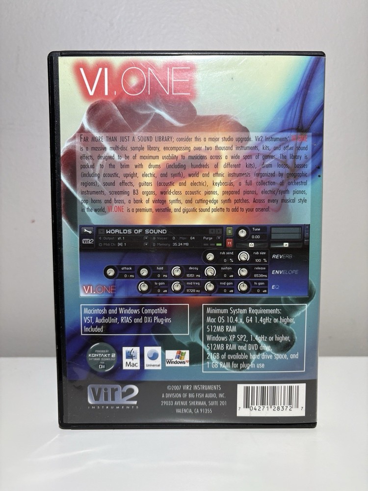 Vir2 Instruments VI.One The Complete Virtual Instrument Software DVD