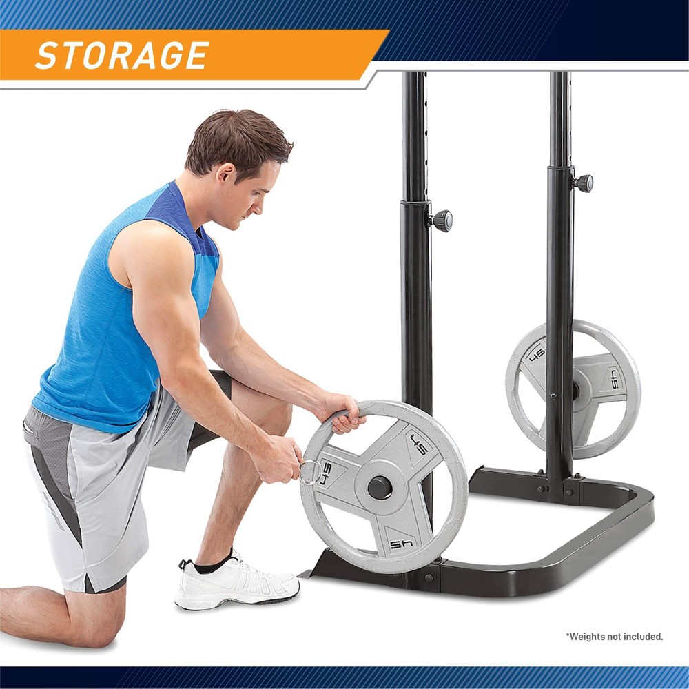 Marcy Adjustable Olympic Weight Bench with Leg Developer and Squat Rack MD879