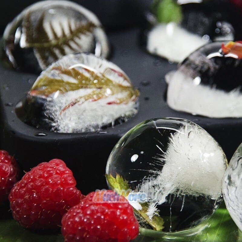 ICE Balls Maker Round Sphere Tray Mold Cube Whiskey Ball Silicone+Water Funnel