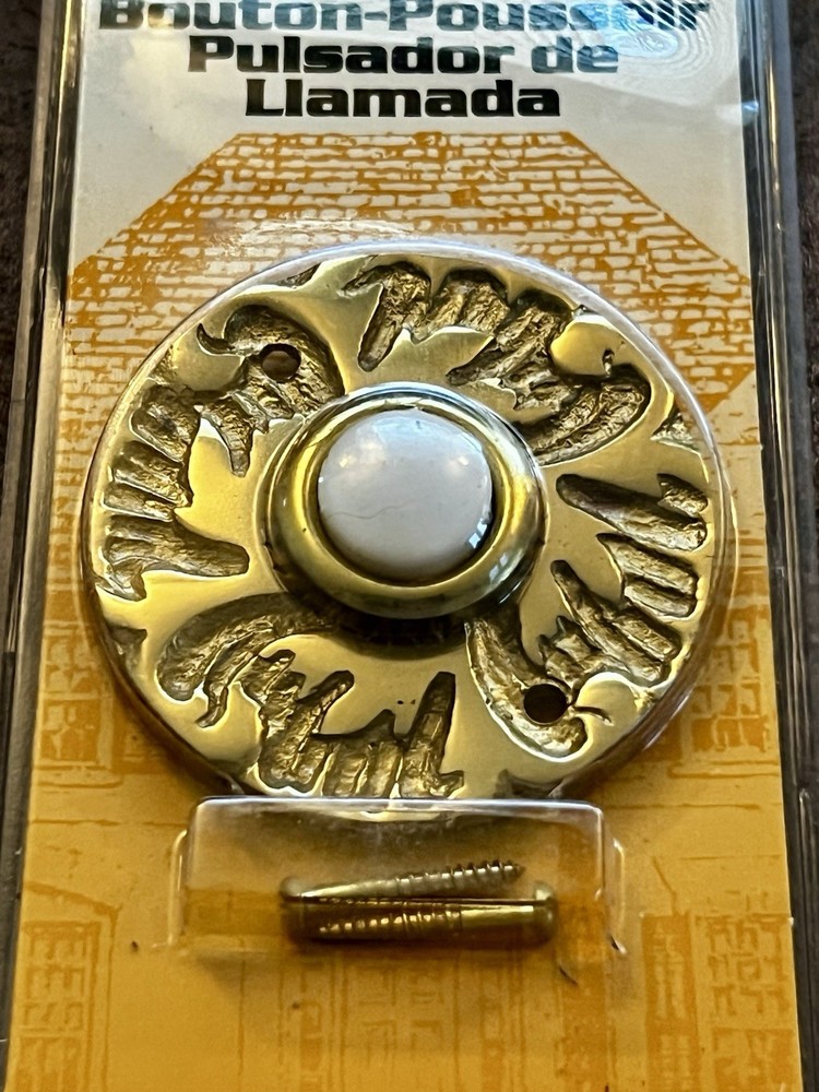 Heath / Zenith Lighted Wired Push Button Solid Brass Doorbell 865 l👀k