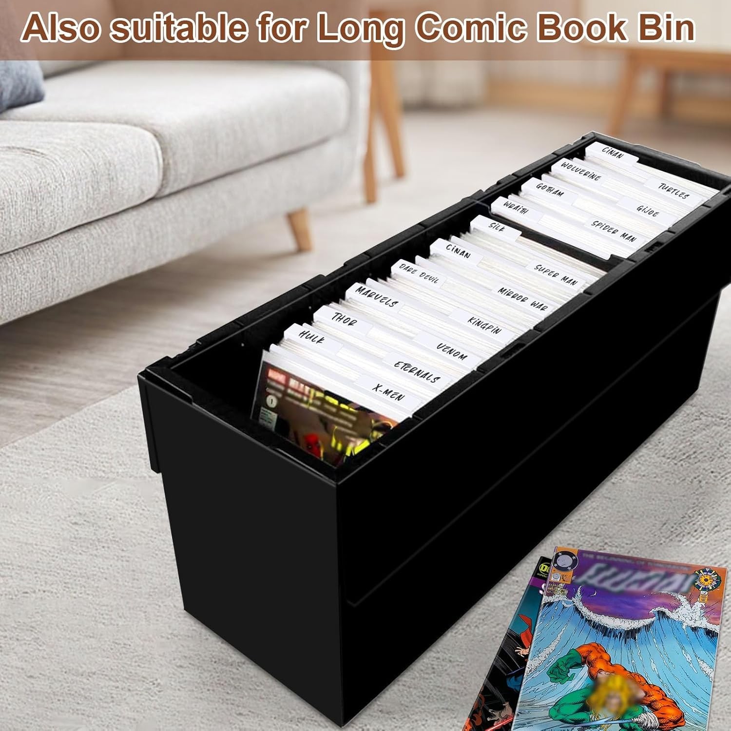 Comic Book Dividers, 25 Pack Cardboard Comic Book Dividers with Tabs for Comic B