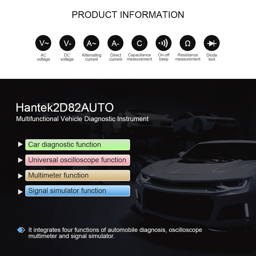 2D82AUTO HANTEK 4 in 1 Multi-Function Digital Vehicle Car Diagnostic Oscilloscop