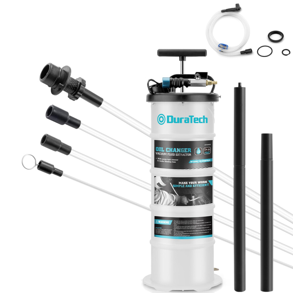 DURATECH 6.5L Oil Extractor Pump Pneumatic/Manual Oil Change Fluid Extractor USA