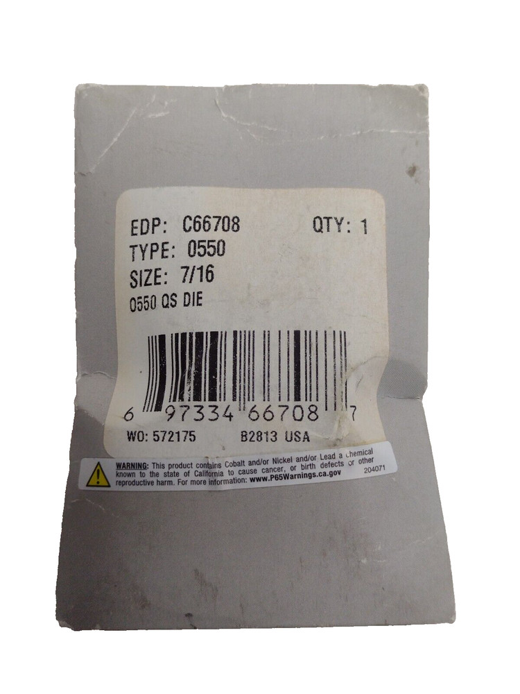 Cle-Line C66708 Quick-Set 2-Piece Die System