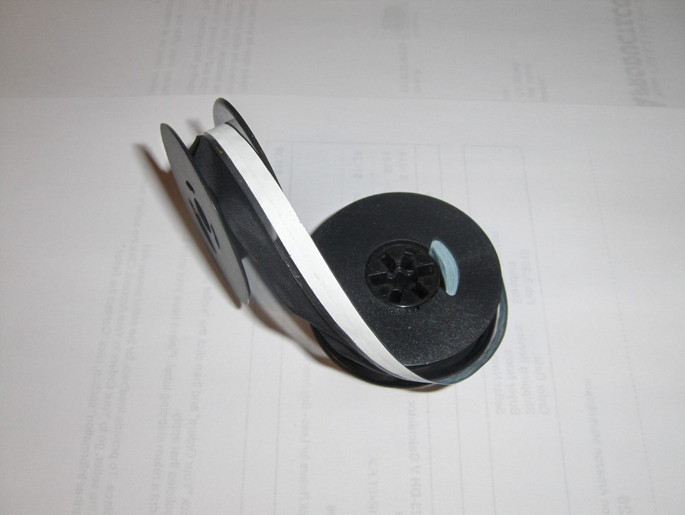 Hermes Japy Message Typewriter Ribbons (Black & White Correction Tape)