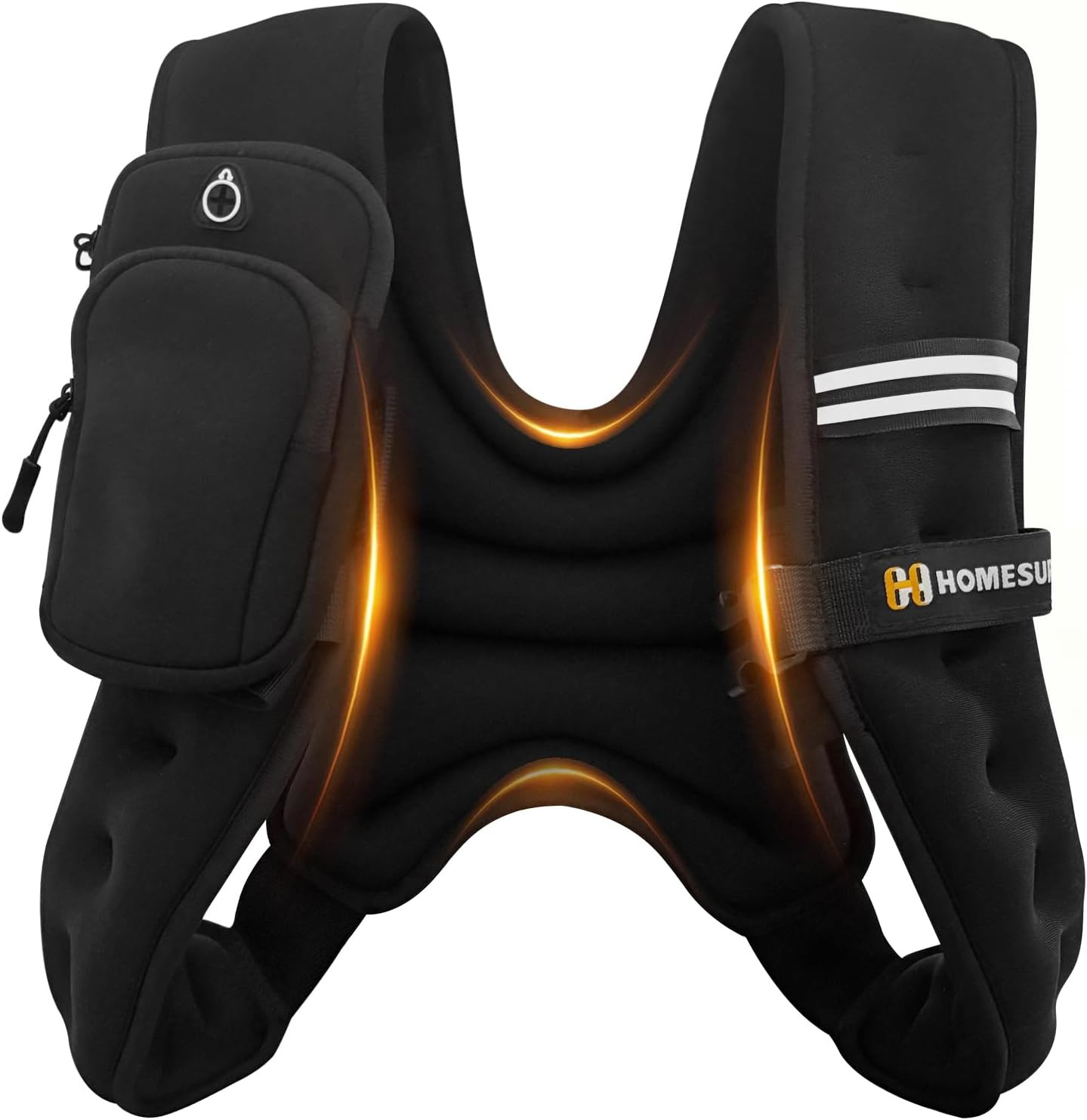 Weighted Vest for Men and Women, 5Lb Adjustable Weight Vest with Reflective Stri