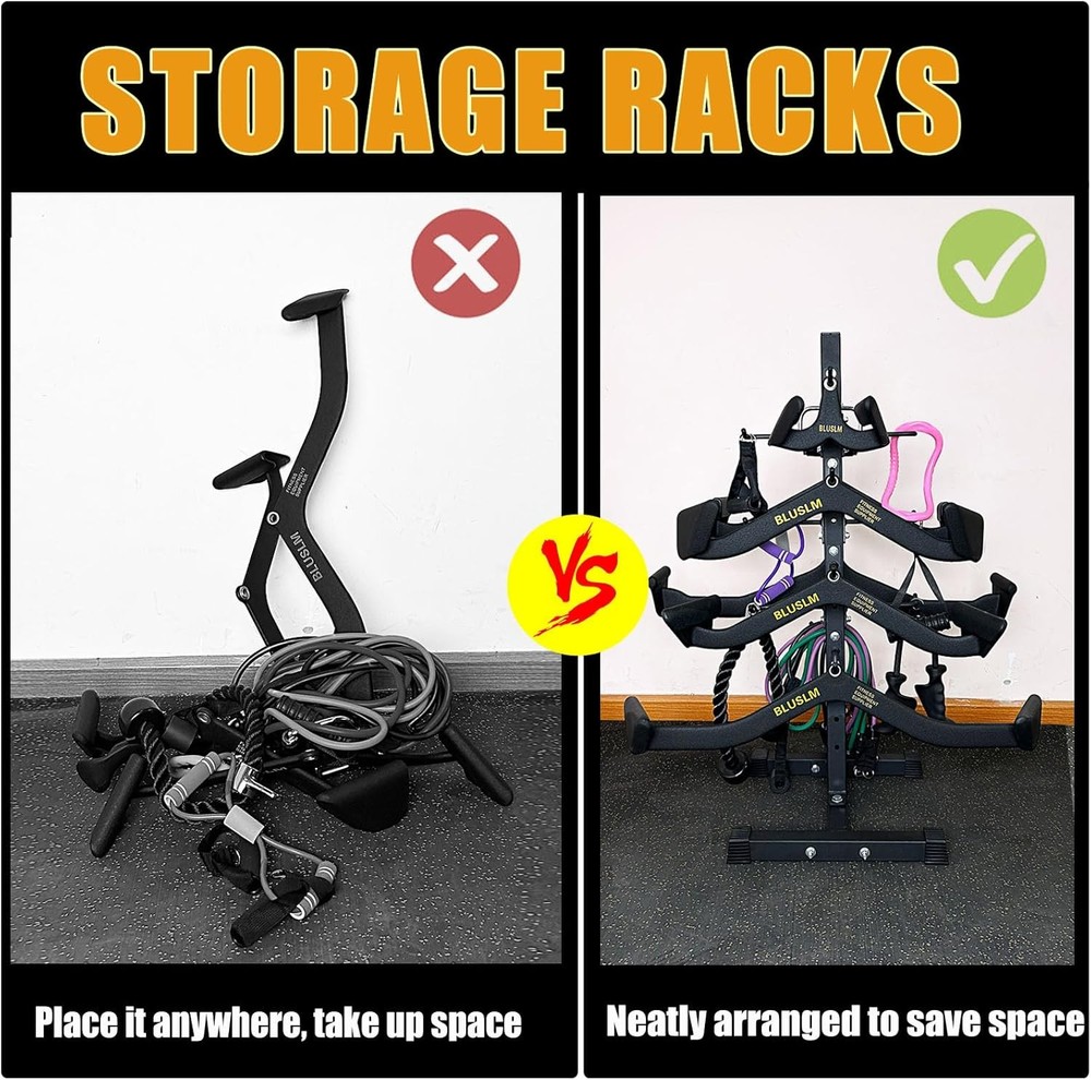 BLUSLM Cable Attachment Rack for Lat Pull Down Bar