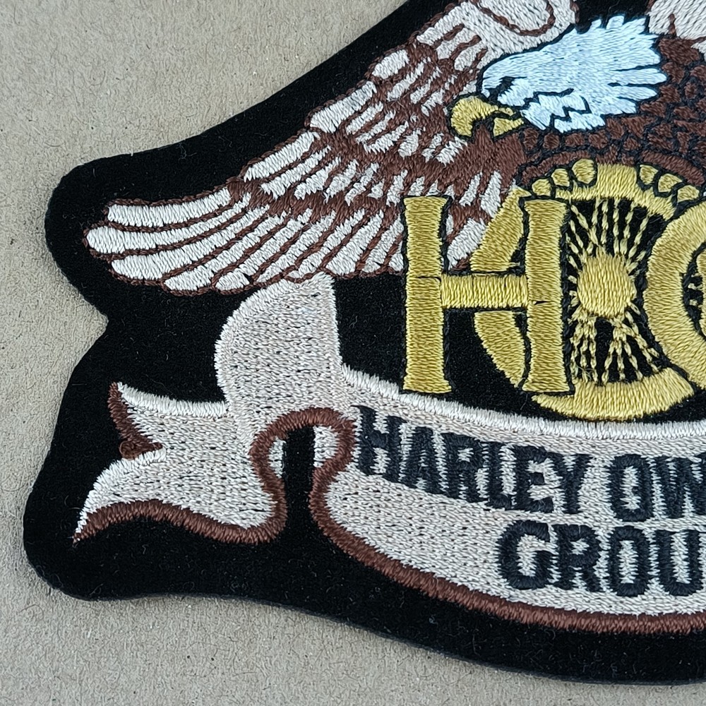 Harley Davidson Owners Group Jacket Patch HOG Eagle Felt Embroidered