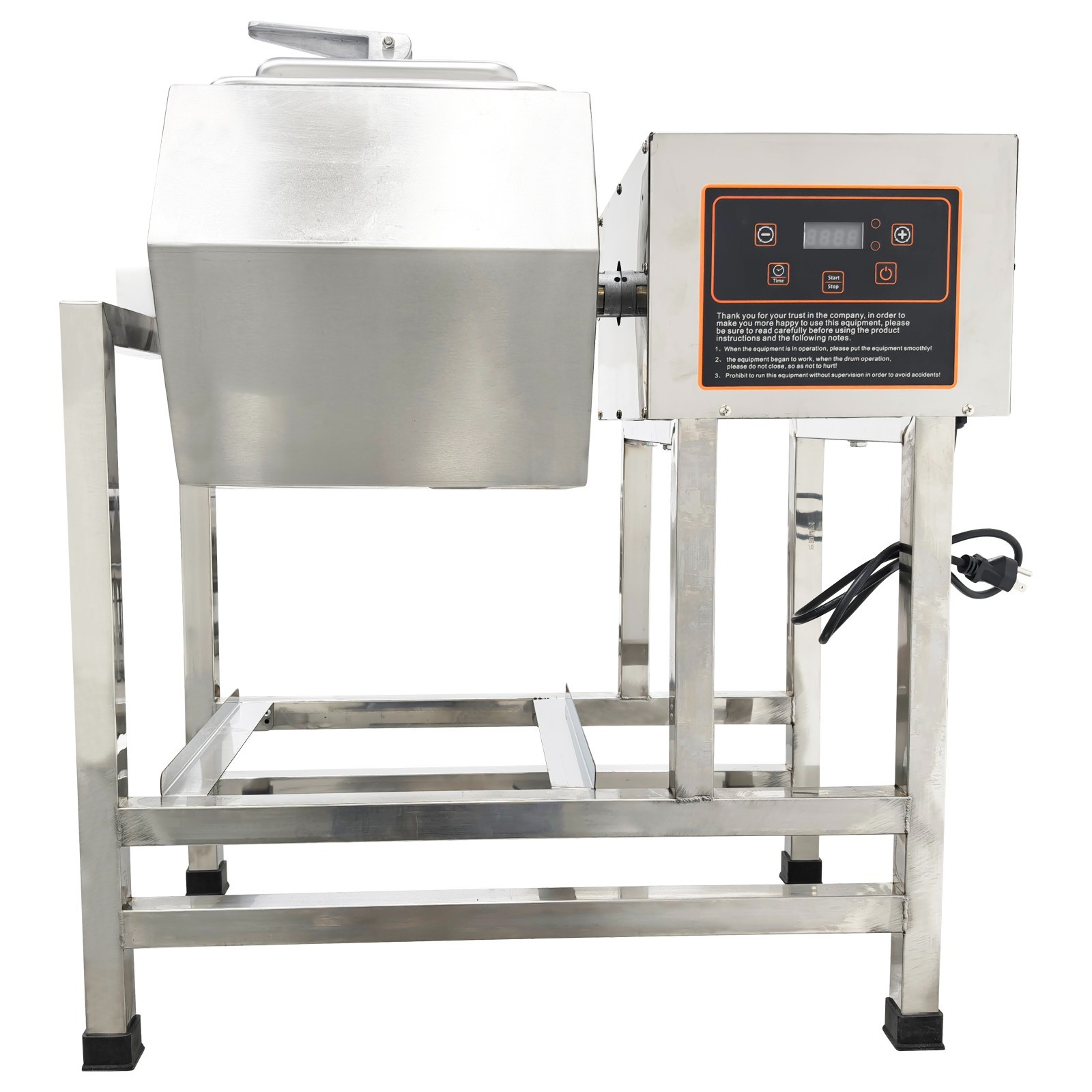 110V Fully Automatic Meat Tumbler Marinator Microcomputer Control Max 44 lbs