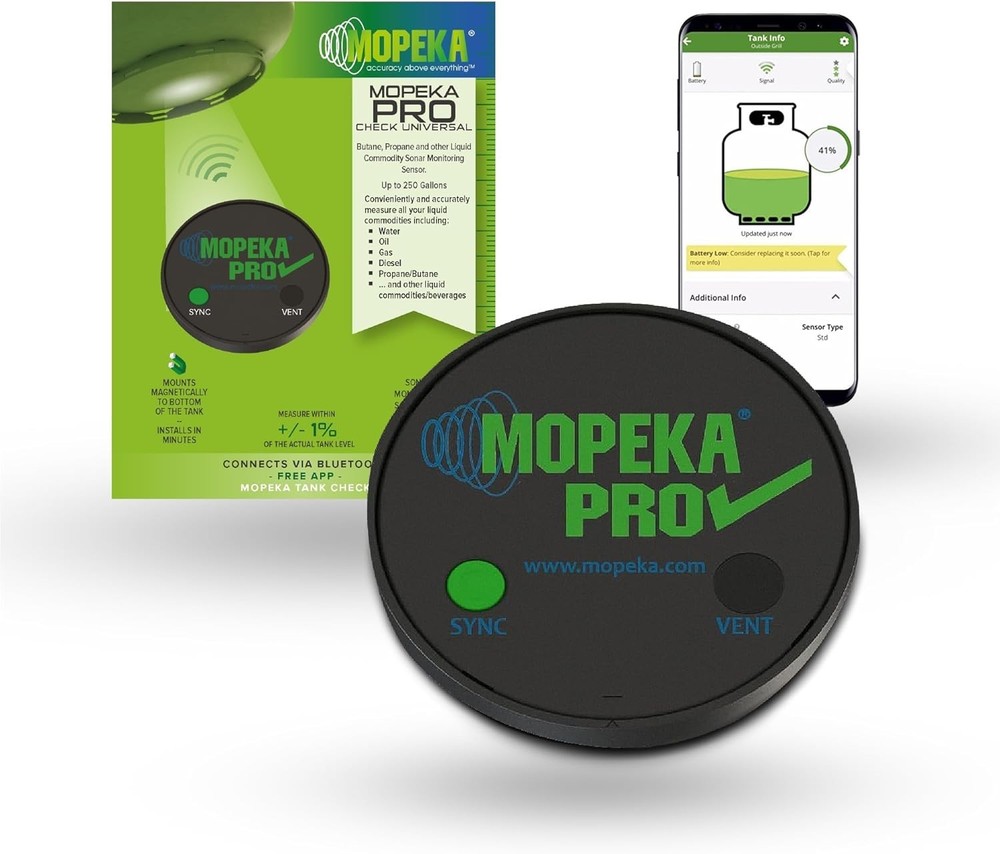 Pro Check Universal Sensor - Bluetooth Ultrasonic Sensor for Steel Propane Ta...