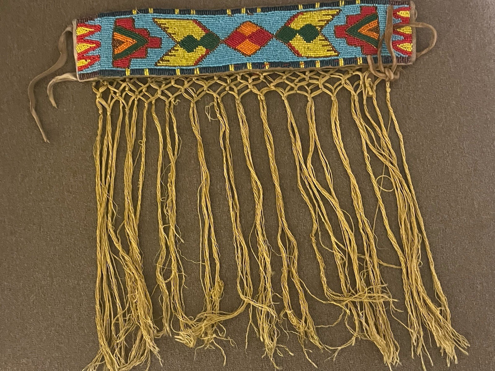 Early 1900’s Western Plains Glass Beaded Sash