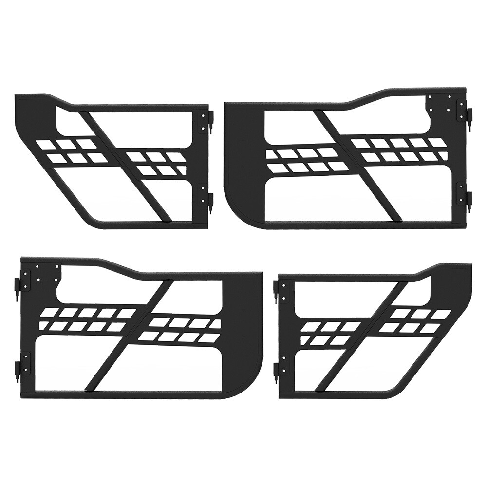 Steel Tube Half Door Guards for 2018-2025 Jeep Wrangler JL & Gladiator JT 4 Door